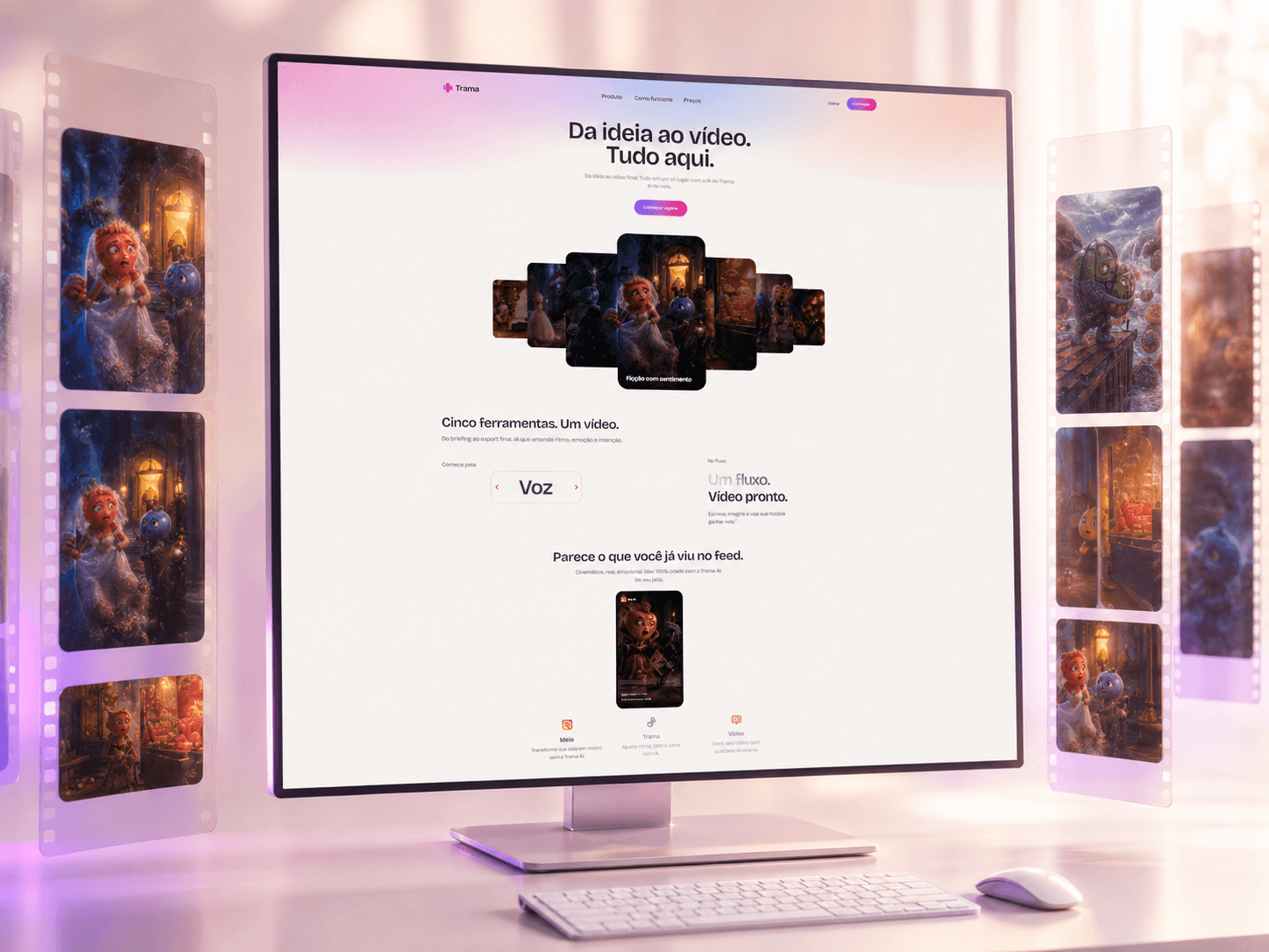 Captura do site Trama